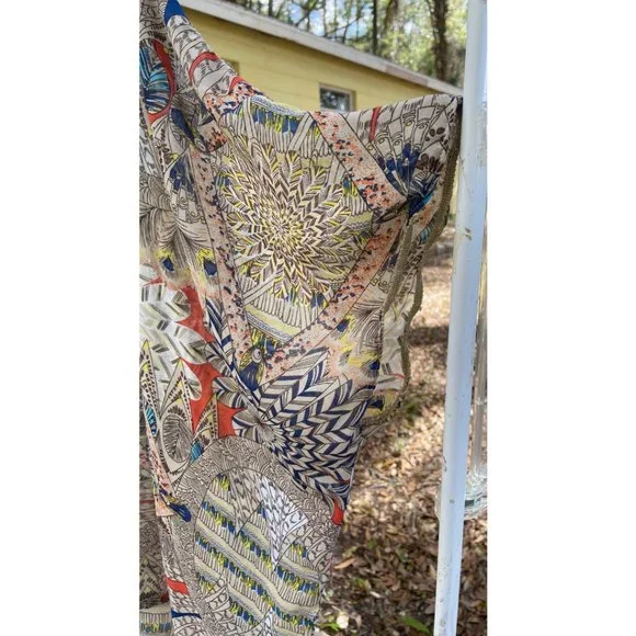 Umgee open semi-sheer cardigan kimono M/L - Picture 5 of 6